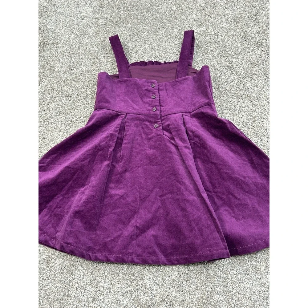New Janie and Jack Girls 5 Years Pickled Beet Corduroy Ruffle Jumper Dress #0345